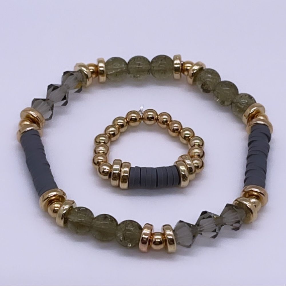NWT Wool + Pepper Co. Swarovski Matching Set